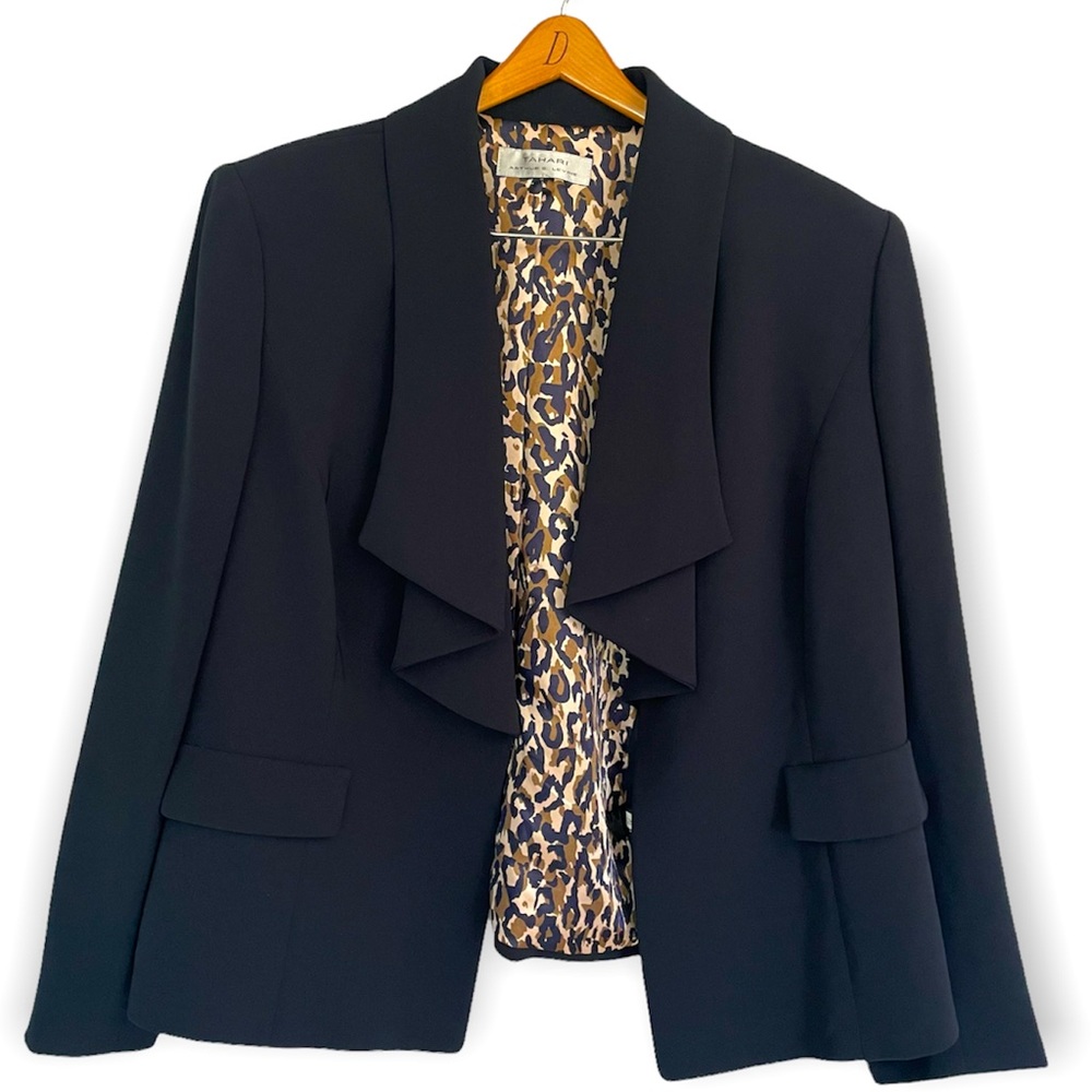 Tahari Arthur S. Levine ruffle blazer